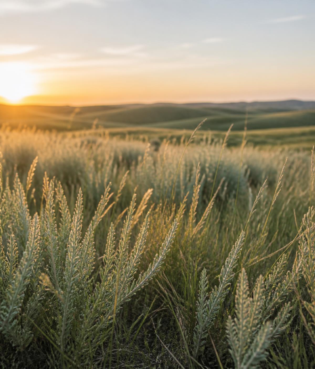 Nebraska prairie at sunrise
